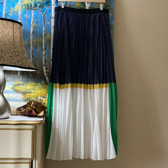 BCBGMaxAzria Pleated ColorBlock Maxi Skirt - Picture 6 of 9
